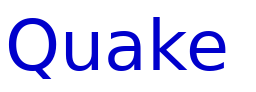 Quake & Shake Max font